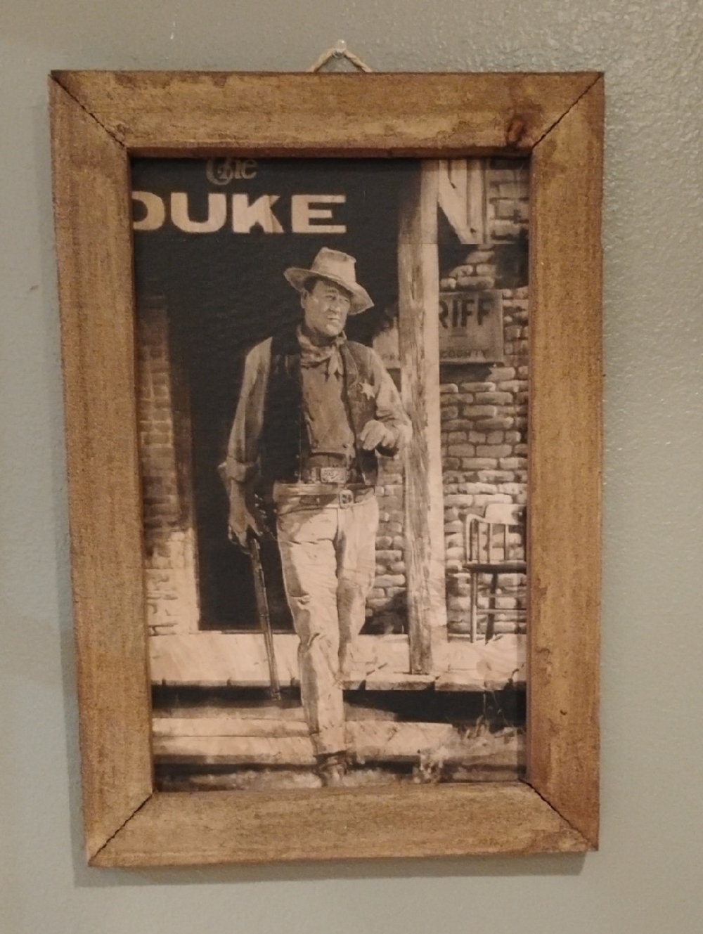 Rustic Western Cowboy Art Print in Brown